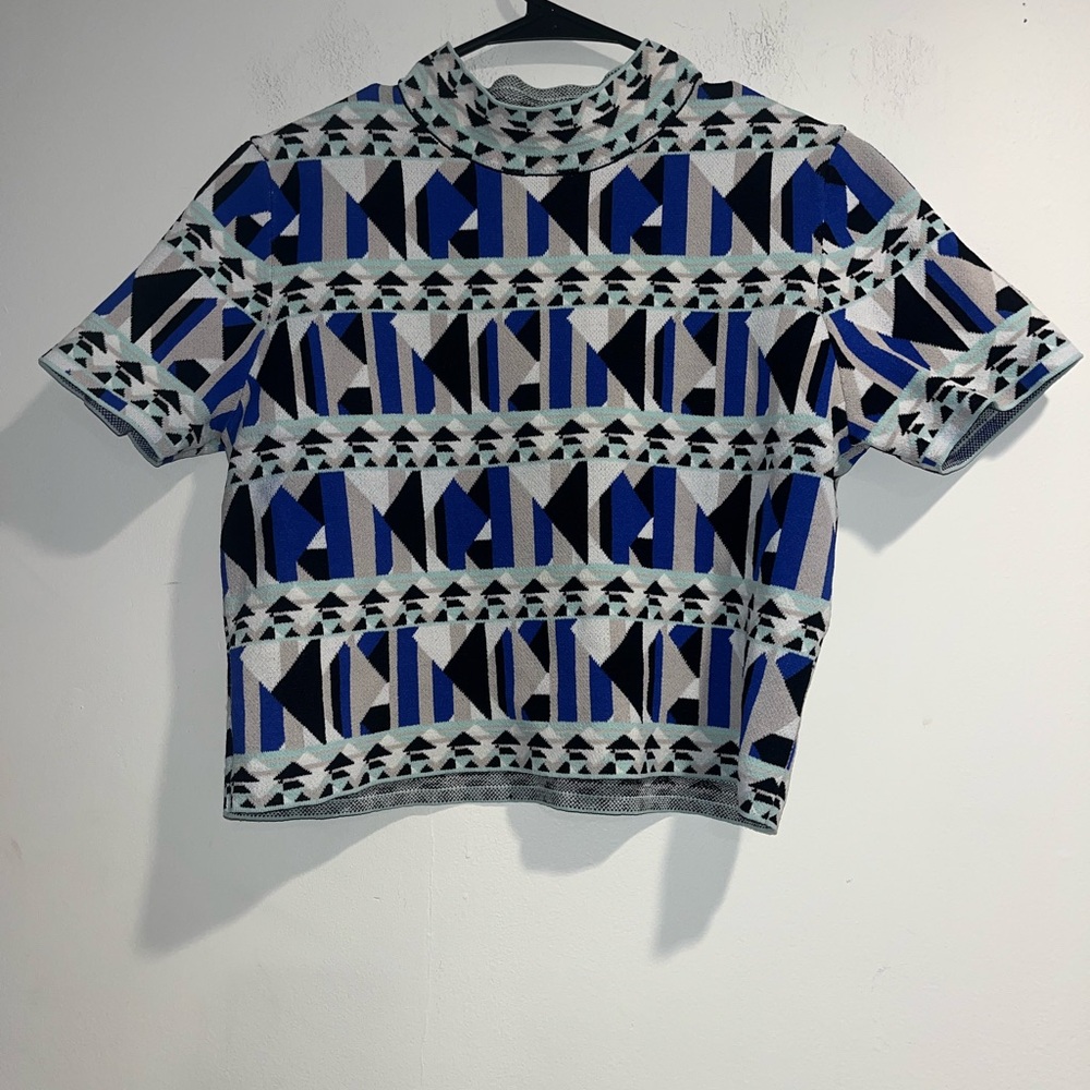 RACHEL RACHEL ROY Geometric Knit crop top
